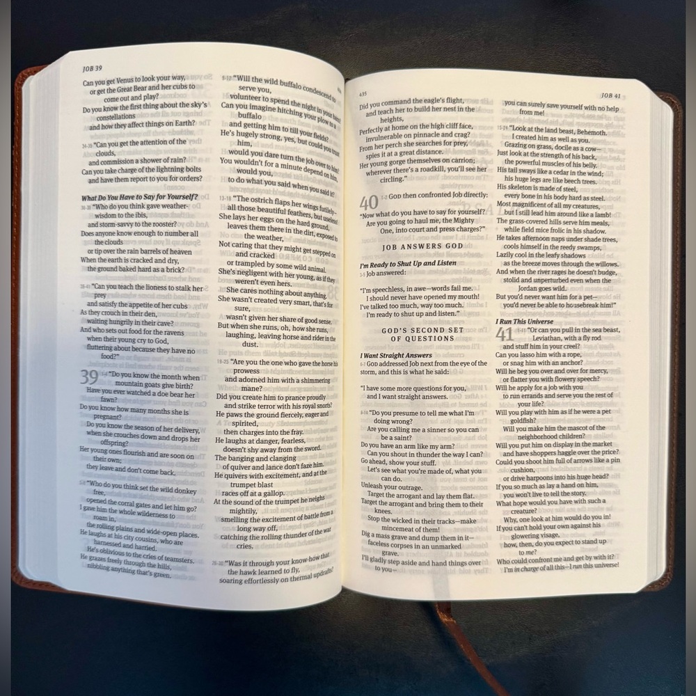 The Message Bible Eugene H. Peterson Brown Leather NavPress Tyndale. Like new - Picture 6 of 9
